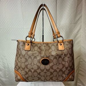 Authentic Coach Peyton Coated Canvass Bag